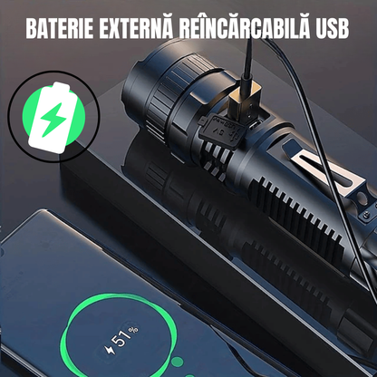 Lanternă Tactică cu LED Matrix