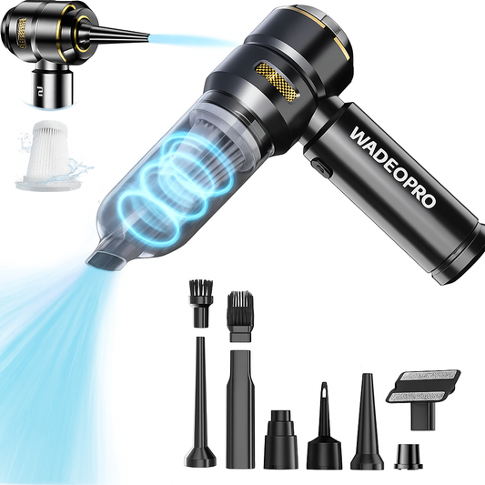 Aspirator Auto Portabil cu Acumulator 4 in 1, 18000Pa - WadeoPRO