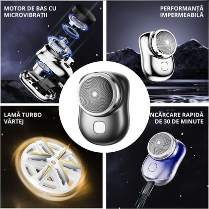 Mini aparat de ras electric portabil