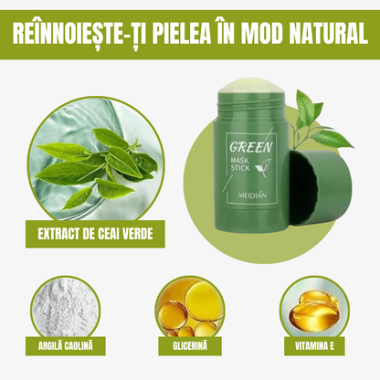 Mască verde pentru ten Ofertă 3 x 1