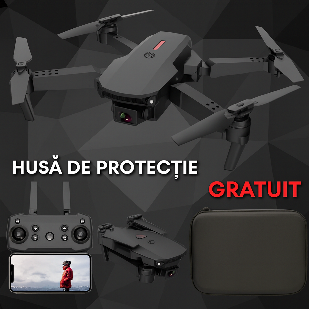 Drona 4K Profesională cu Dublă Cameră – FlySky + Husă GRATUITĂ