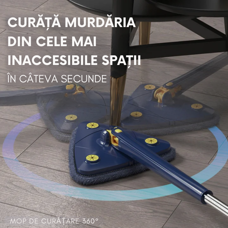 Mop Triunghiular 360º + 5 Rezerve GRATUIT