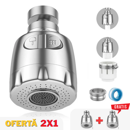 Cap de Robinet Flexibil cu 2 Moduri - OFERTĂ 2X1