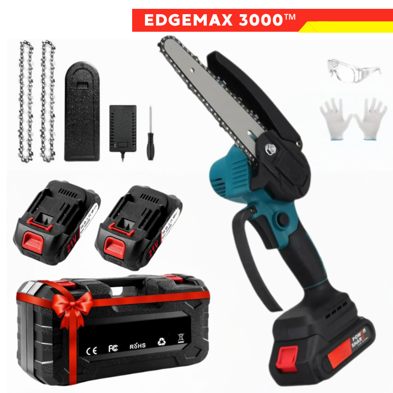 EDGEMAX 3000™ - Mini Drujbă Electrică + 2 Baterii 24V + Geantă GRATUITĂ