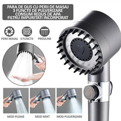 Cap de Duș de Mare Presiune + 3 Filtre GRATUITE
