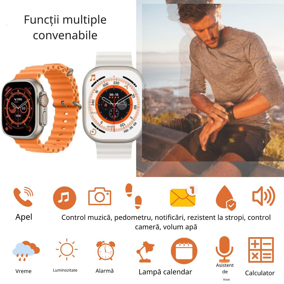 Smart Watch Ultra™ + CUREA CADOU (Lichidare de stoc)